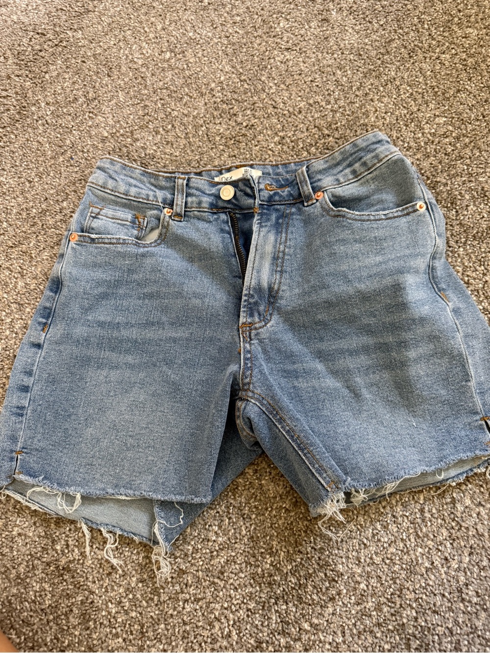 Dex Light Blue Denim Shorts with Button Fly